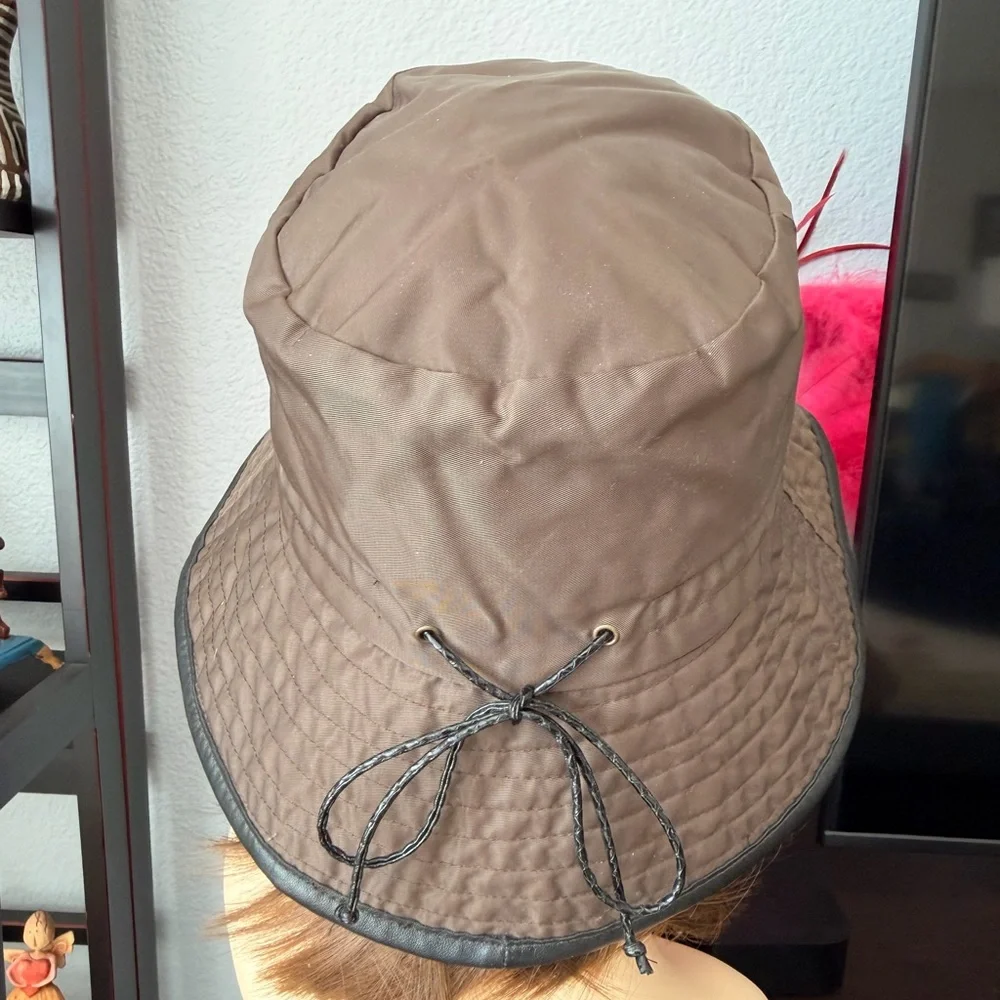 Betmar Brown Nylon Bucket Hat